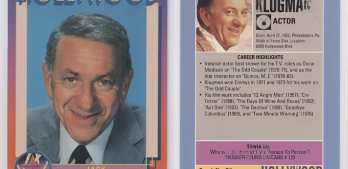 1991 Non-sport Jack Klugman trading card